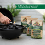 Haselglut Grillkohle aus Nusschalen