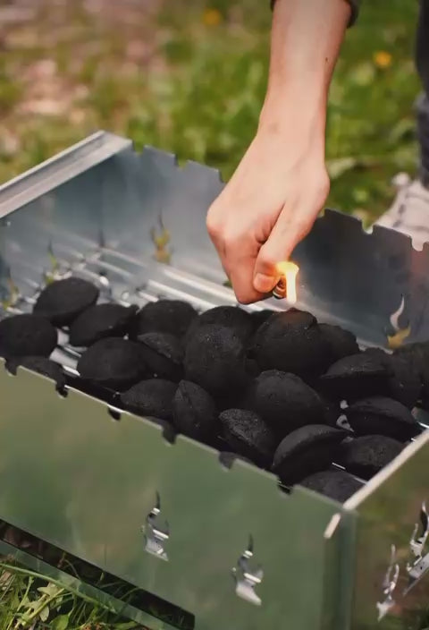 Haselglut Grillkohle aus Nusschalen